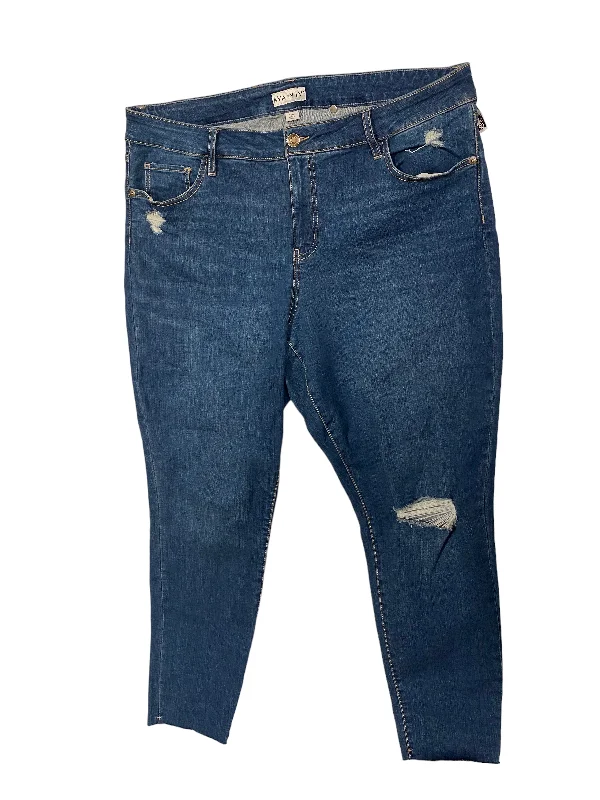 Blue Denim Jeans Skinny Ava & Viv, Size 20