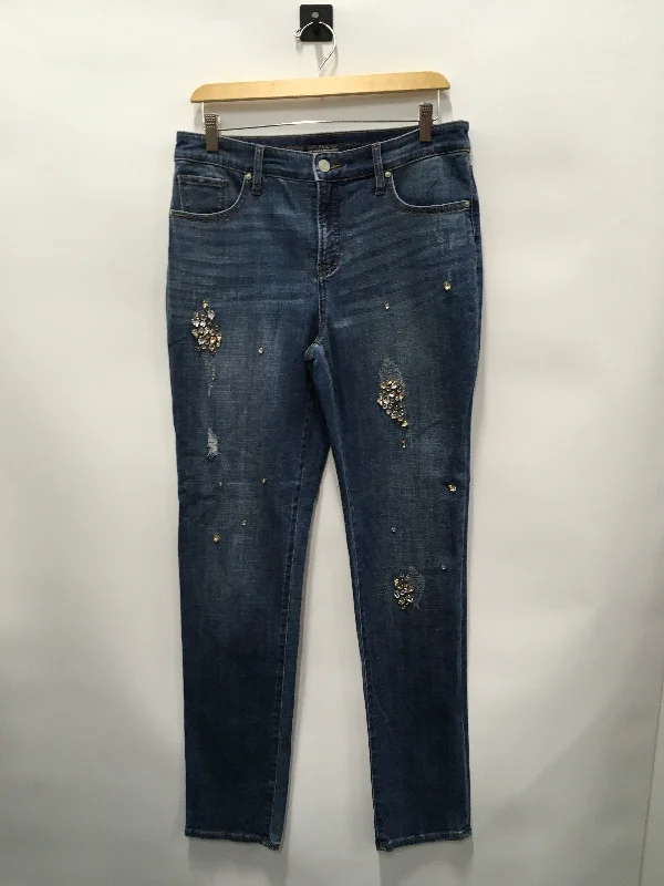 Blue Denim Jeans Skinny Chicos, Size 8tall