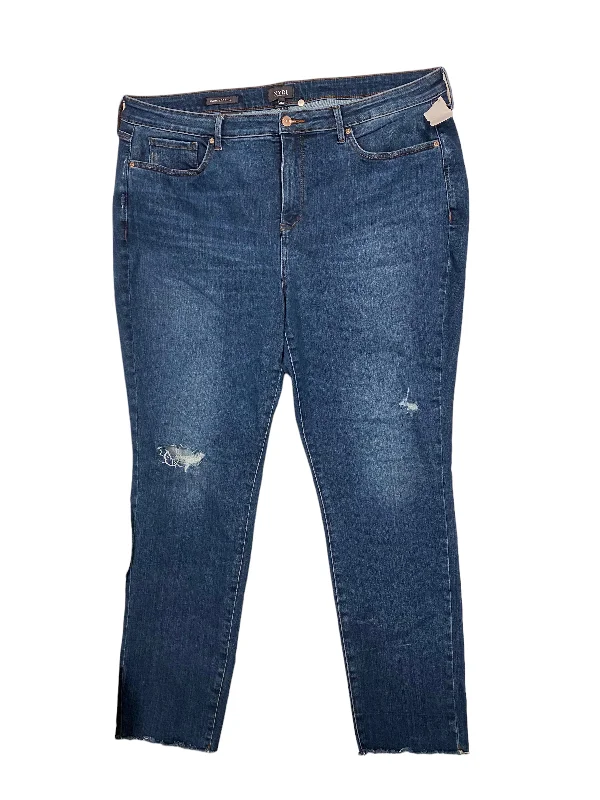 Blue Denim Jeans Skinny Not Your Daughters Jeans, Size 20