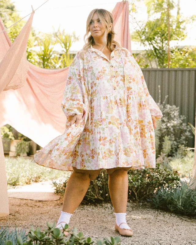 Avalon Smock Dress | Pastel Petals