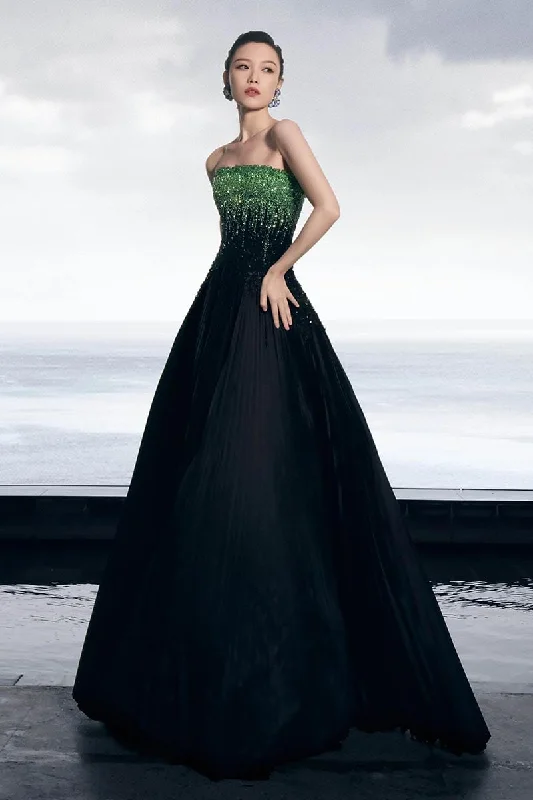 Classy Sensation Strapless Beaded Evening Gown