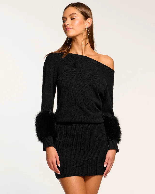 Cyrus Off-The-Shoulder Sweater Dress