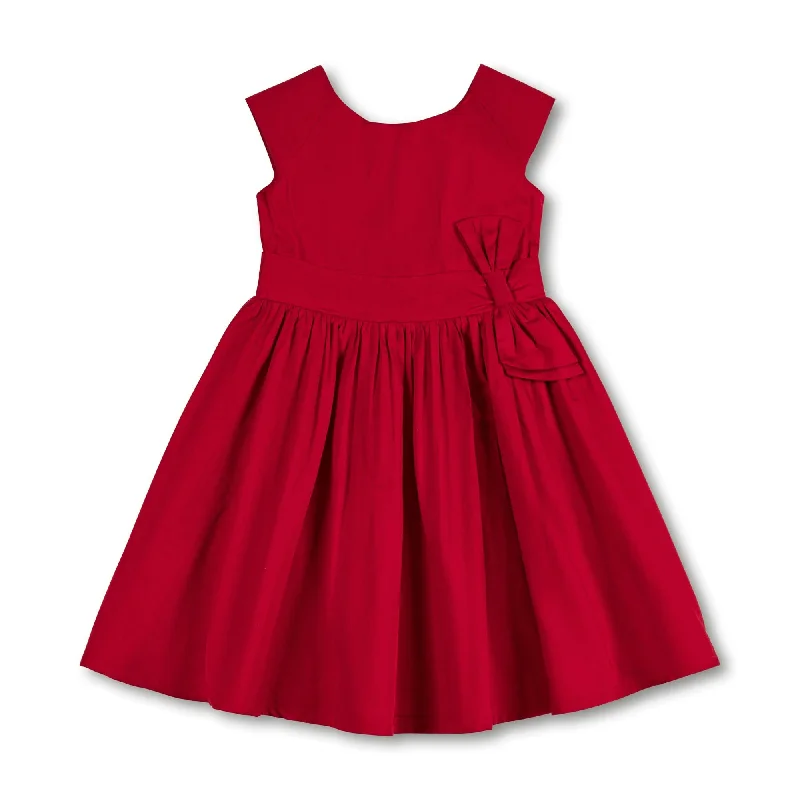 Organic Cap Sleeve Party Dress with Bow Sash - Baby