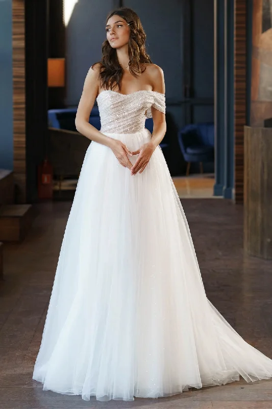 Sparkling Love Strapless A-line Wedding Dress