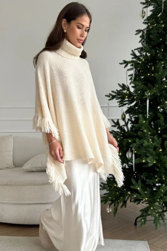 Charli Pearl Poncho in Cloud