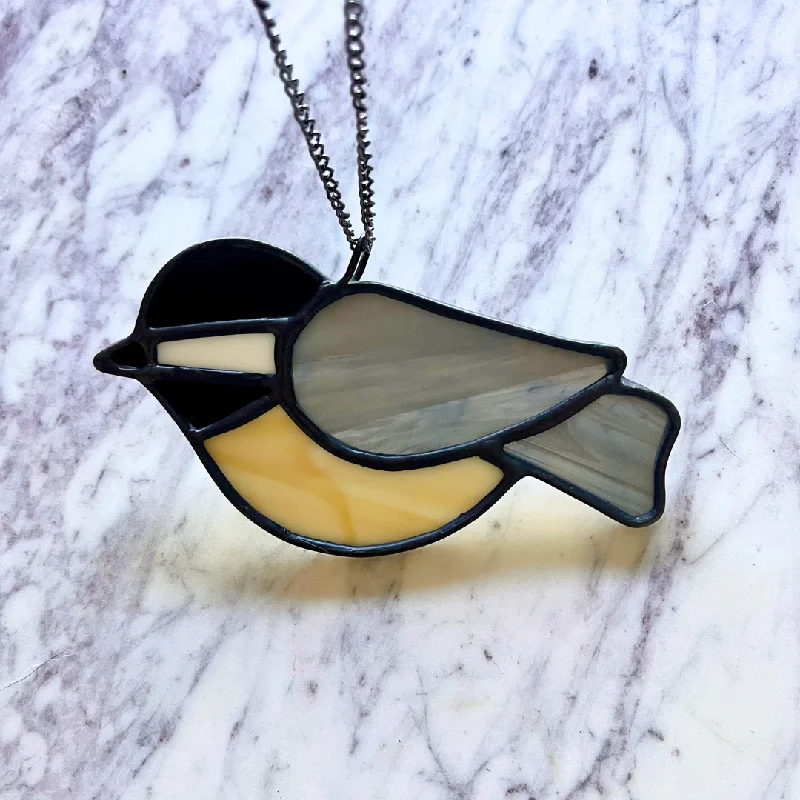 Chickadee Stained Glass