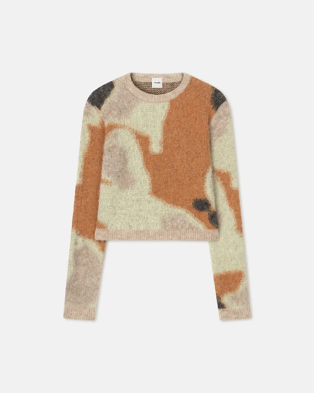 Fanni - Brushed-Alpaca Sweater - Smudged Graffiti