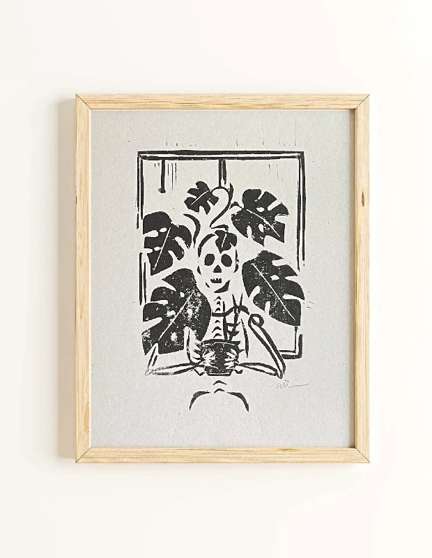 'Plant Selfie' Block Print