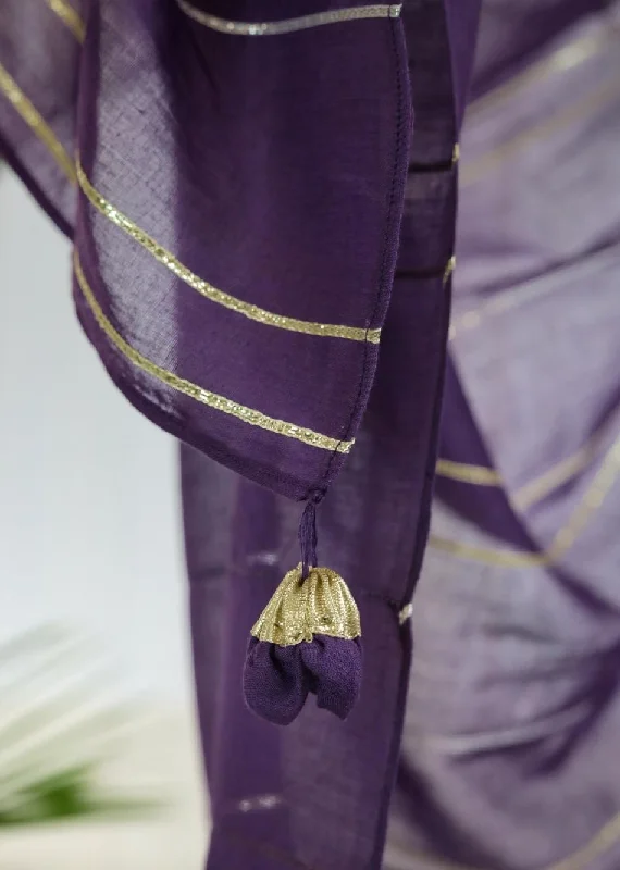 Purple Gotta Detailing Dupatta