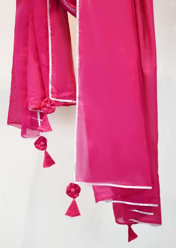 Rani Pink Chiffon Dupatta