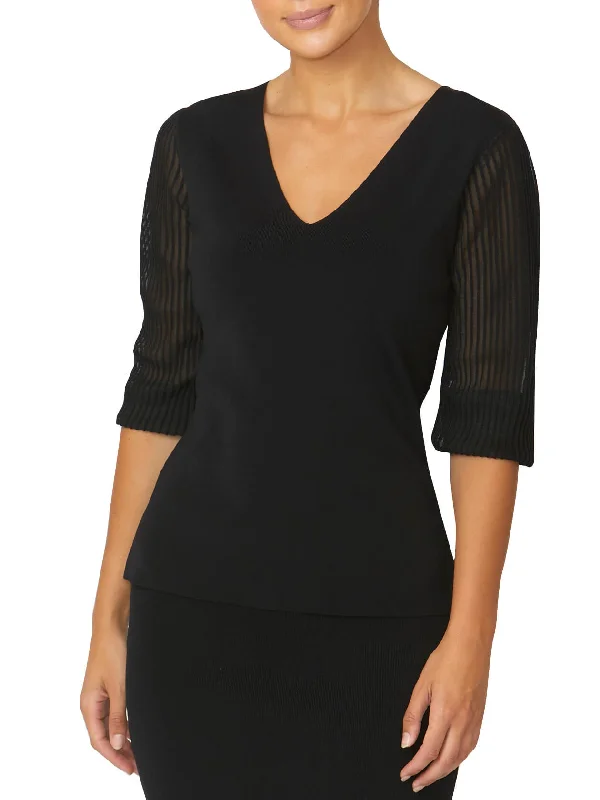 Emilie Black Sheer Sleeve Top