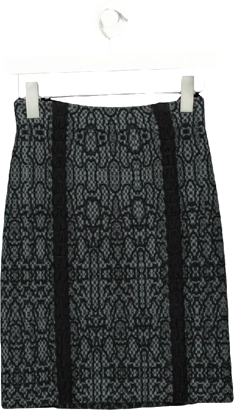 ALAIA Black Stretch Mini Skirt UK 6