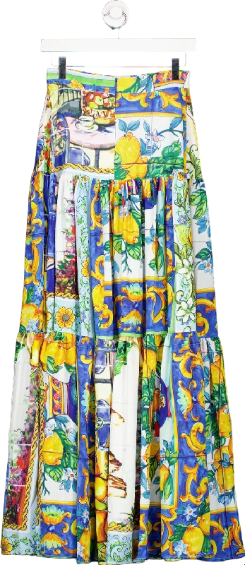 Dolce & Gabbana Multicoloured Patchwork Print Skirt Size EU 36 UK *