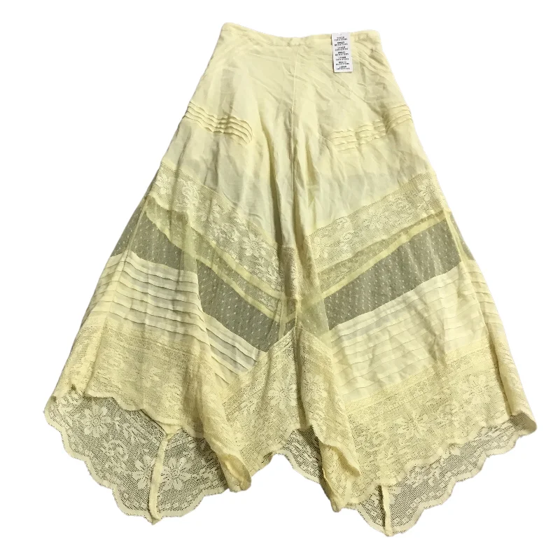 Skirt Maxi By Urban Outfitters In Yellow, Size: Xs