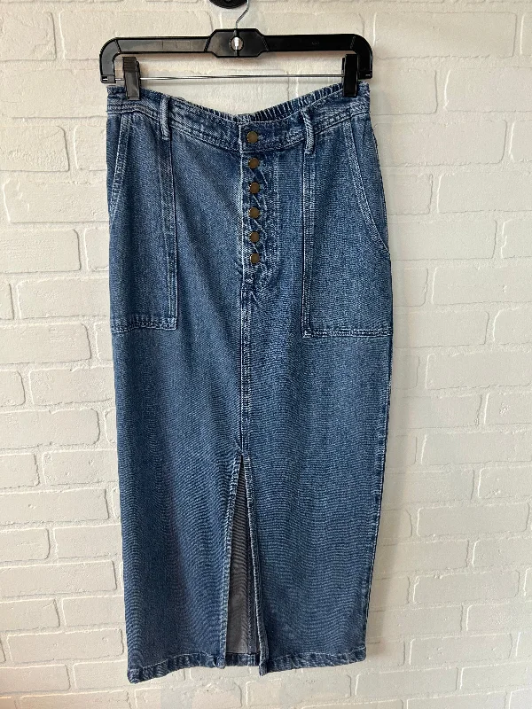 Skirt Maxi By Young Fabulous & Broke In Blue Denim, Size: 4