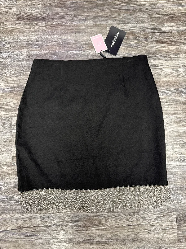 Skirt Midi By Pretty Little Thing In Black, Size: 12