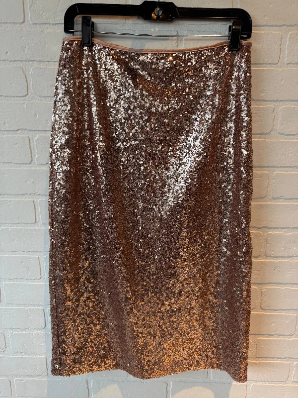 Skirt Midi By Sunday In Brooklyn In Rose Gold, Size: 6