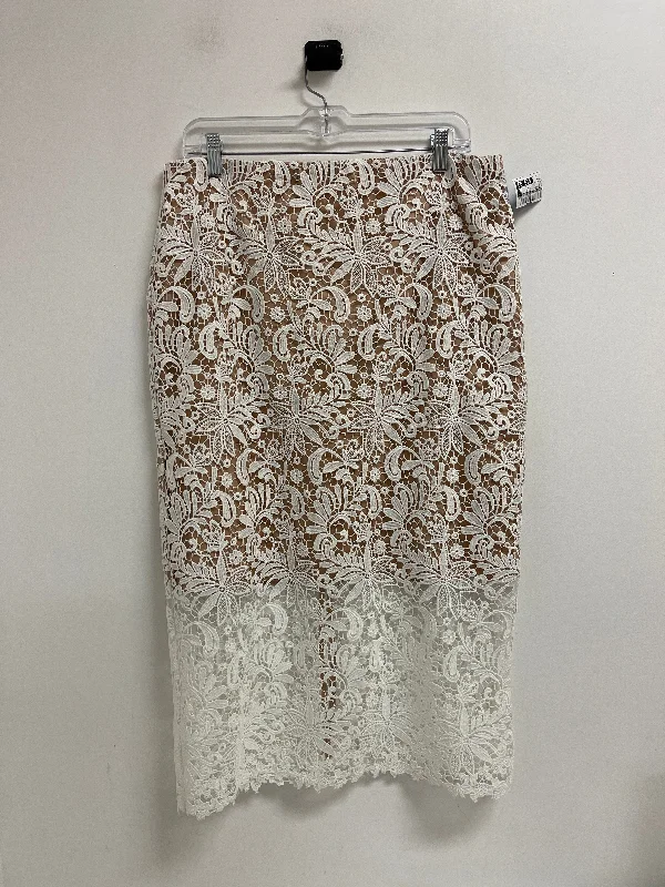 Skirt Midi By White House Black Market In White, Size: 14