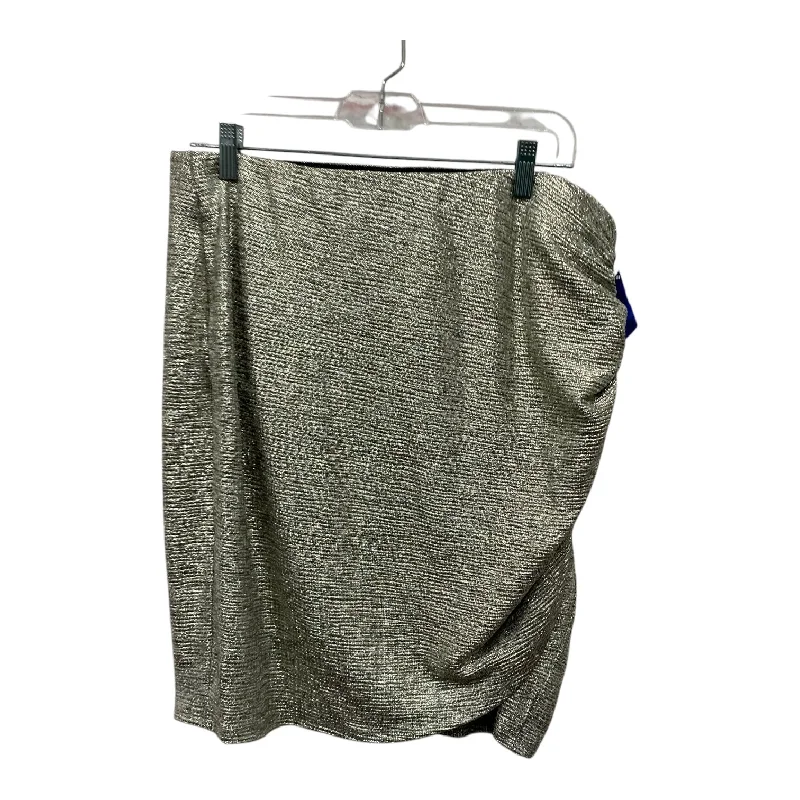 Skirt Mini & Short By Torrid In Gold, Size:L