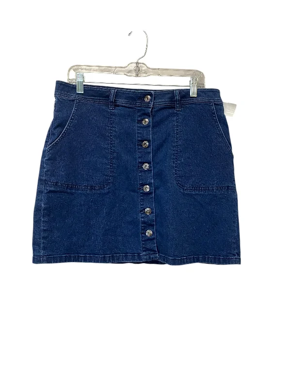 Skirt Mini & Short By Vince Camuto In Blue Denim, Size: 12