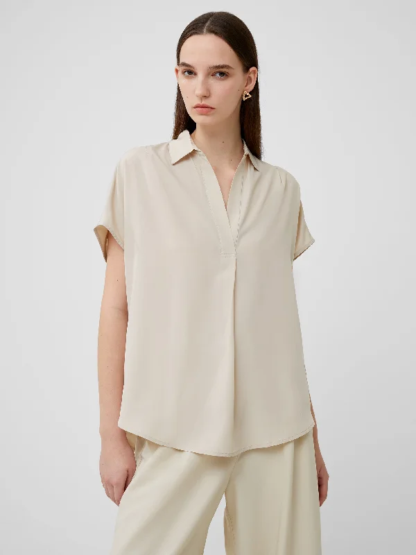 Crepe Light Recycled Popover Shirt