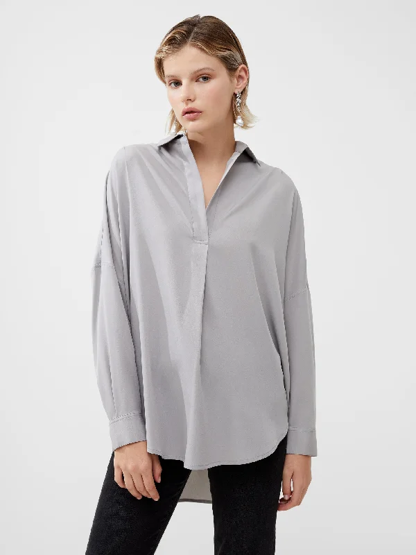 Rhodes Recycled Crepe Popover Shirt