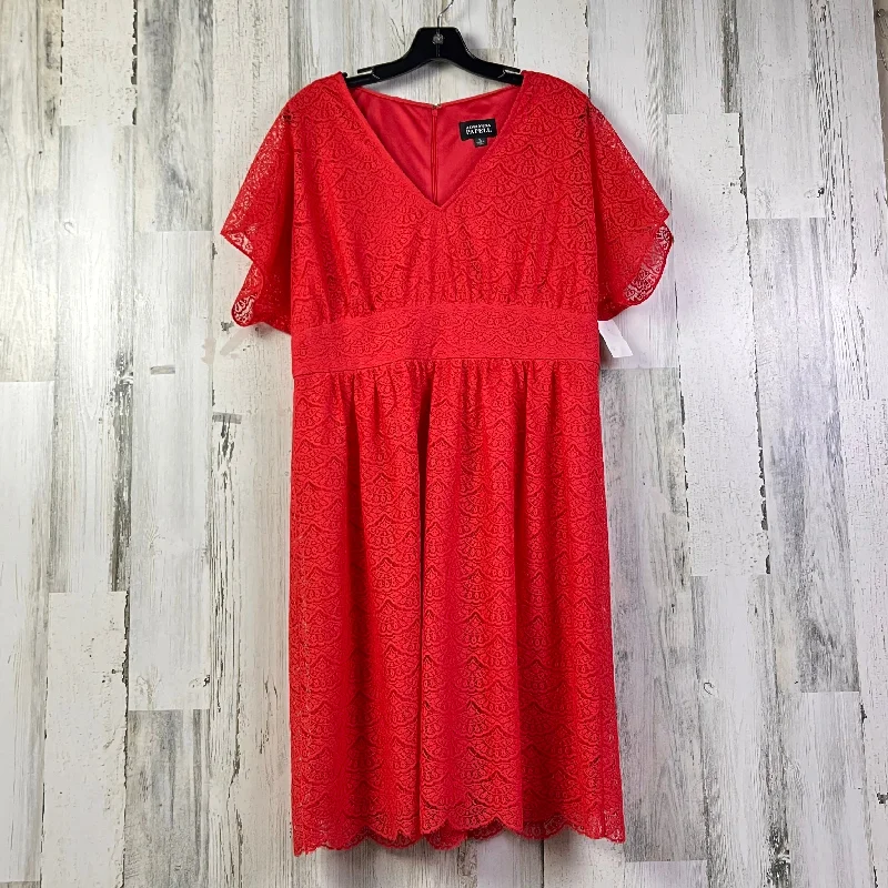 Dress Party Short By Adrianna Papell In Red, Size: Xl