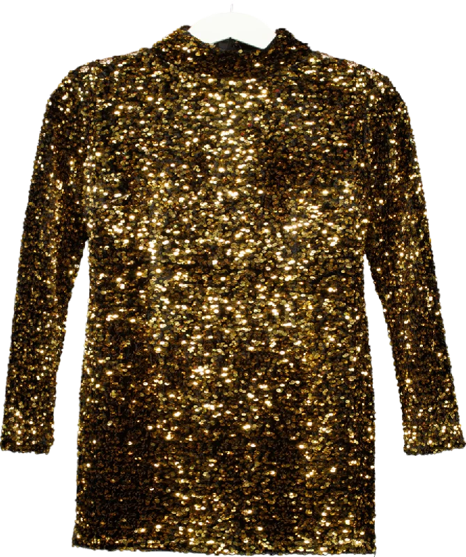 Holland Cooper Metallic Victoria Sequin Mini Dress UK 6