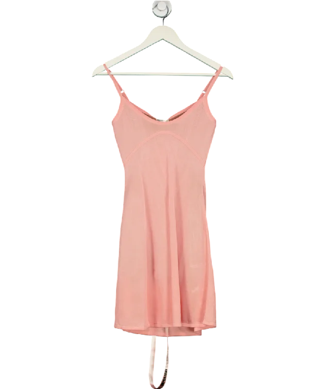 House of CB Pink Lorenza Sheer Knit Mini Dress UK S