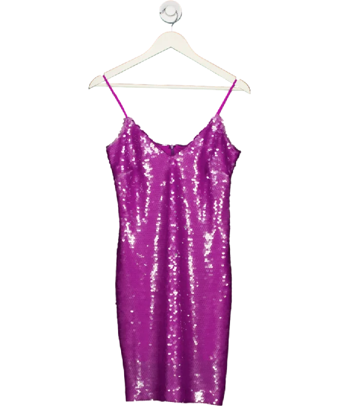 L'agence Purple Sequin Mini Dress UK S