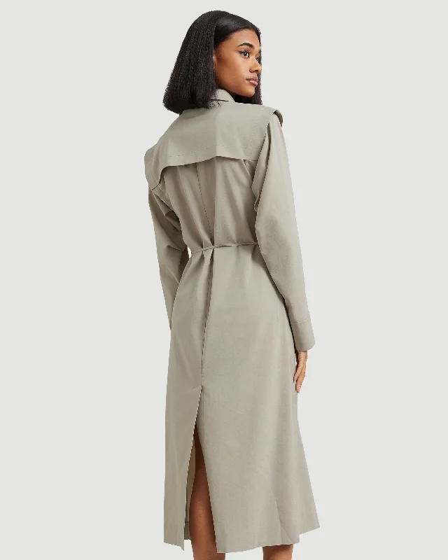 Lana Cuffed-Shoulder Midi Dress