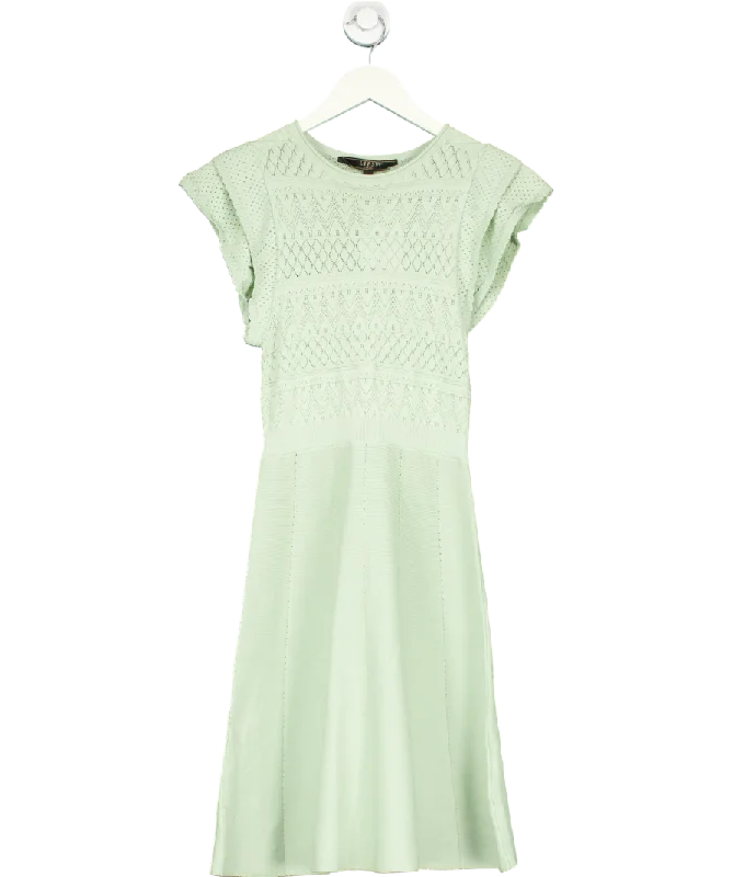 lipsy london Green Crochet Mini Dress UK 8