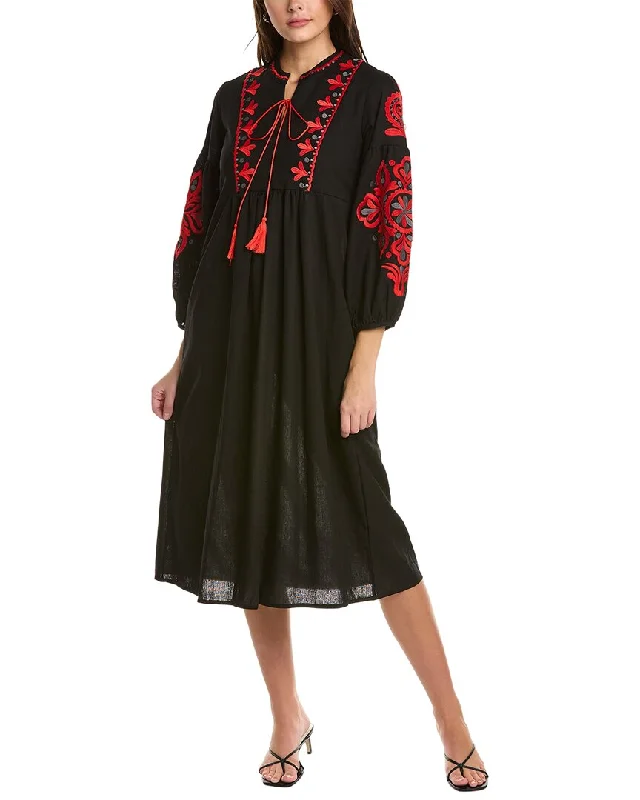 Moonsea Embroidered Midi Dress