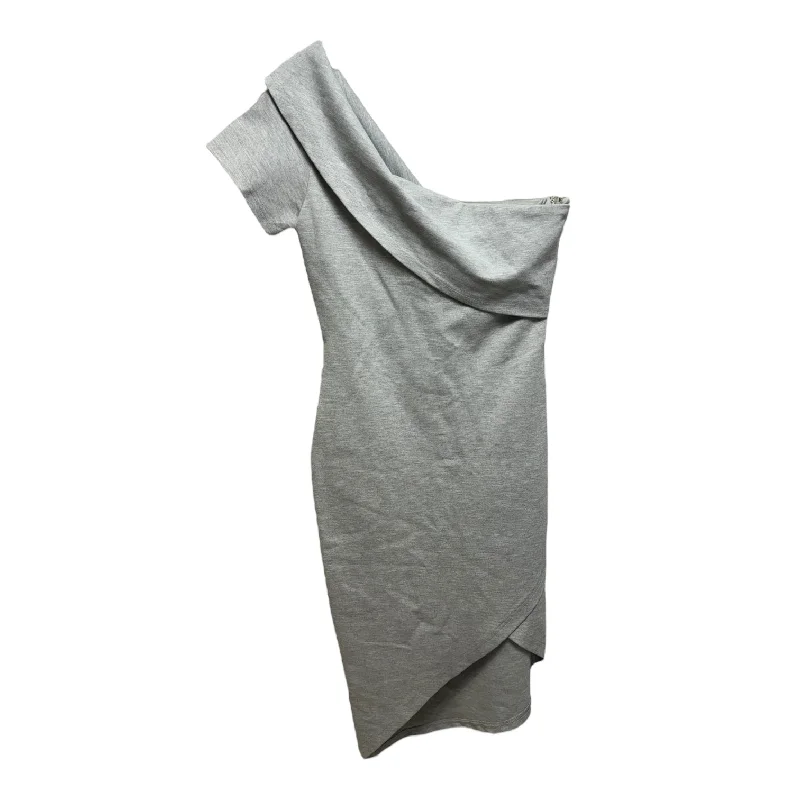 One Shoulder Dress Casual Short By Nude In Grey, Size: S