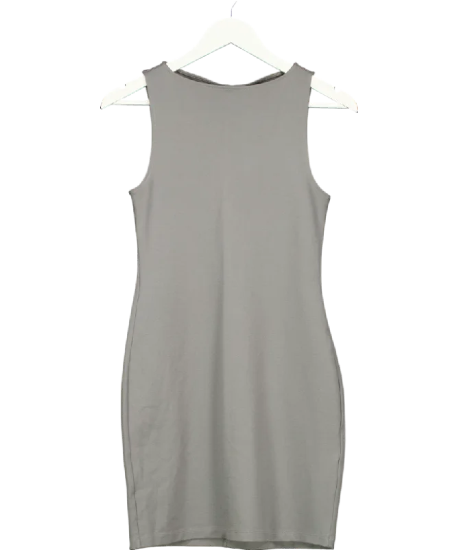 & Other Stories Grey Sleeveless Mini Dress UK S