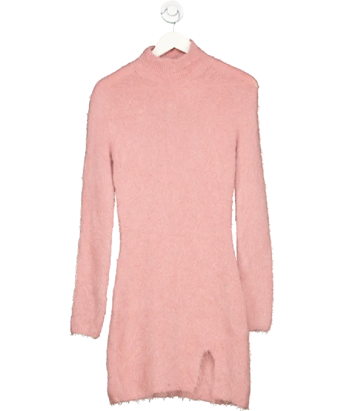 Vicolo Pink Mini Dress Alpaca Wool, Polyamide, Virgin Wool, Elastane UK XS/S