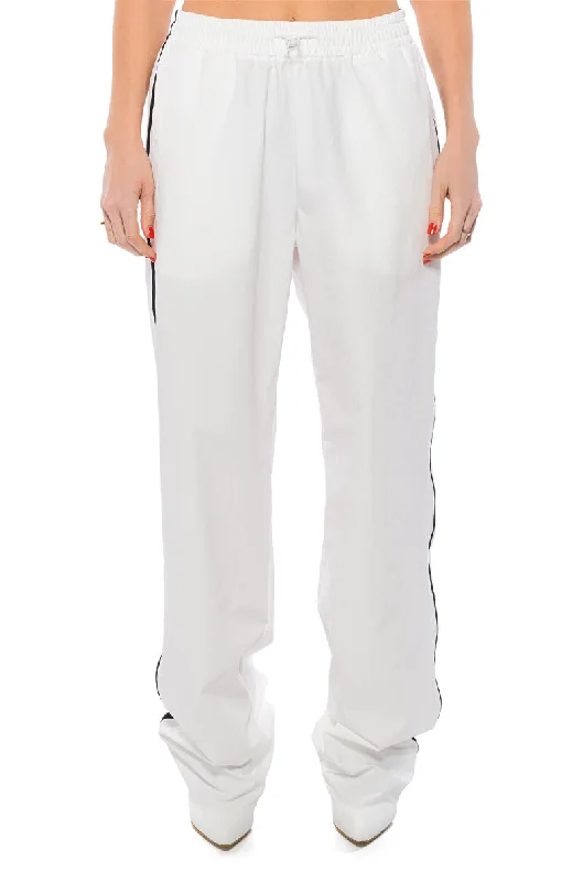 AZALEA WANG BOOT TRACK PANT IN WHITE