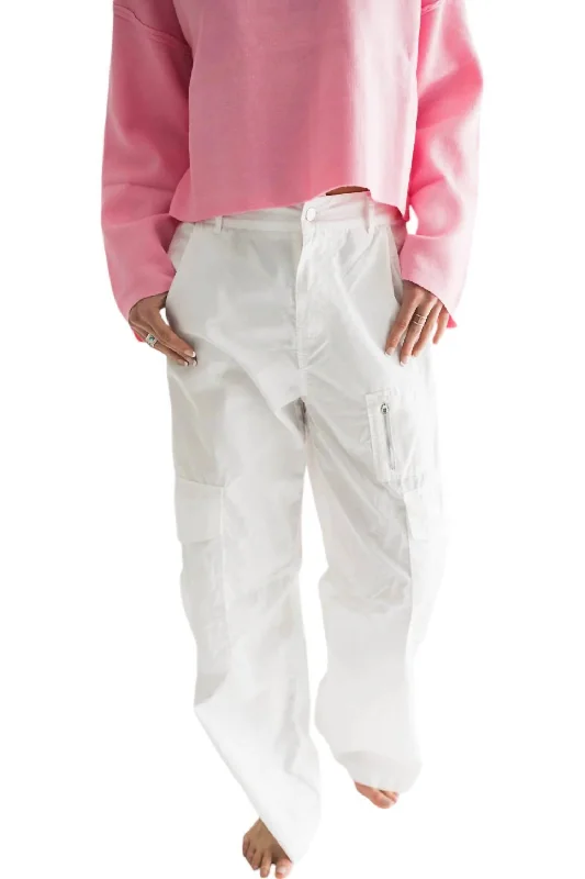 Ellie Cargo Pants In White