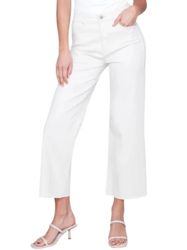 Five Pocket Flare Leg Pants In Natural