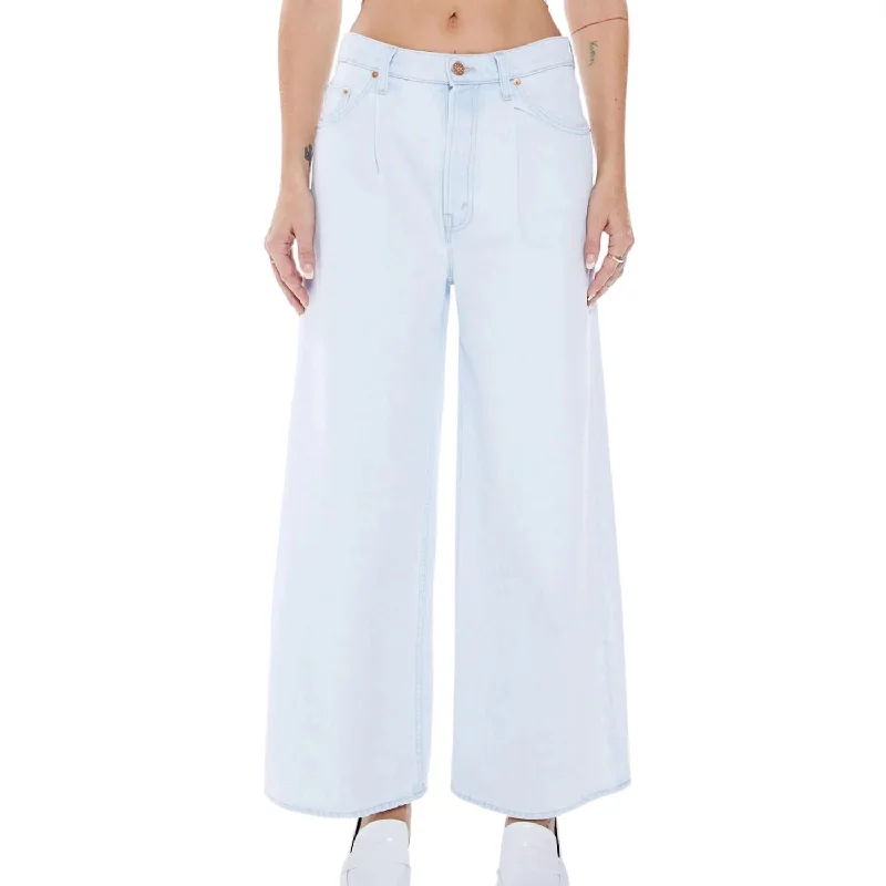 The Pleated Double Dip Puddle Jeans In Blue Slushie