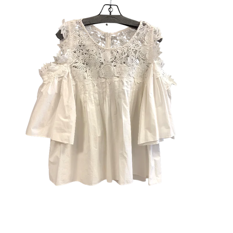 Top 3/4 Sleeve By Cmc In White, Size: M