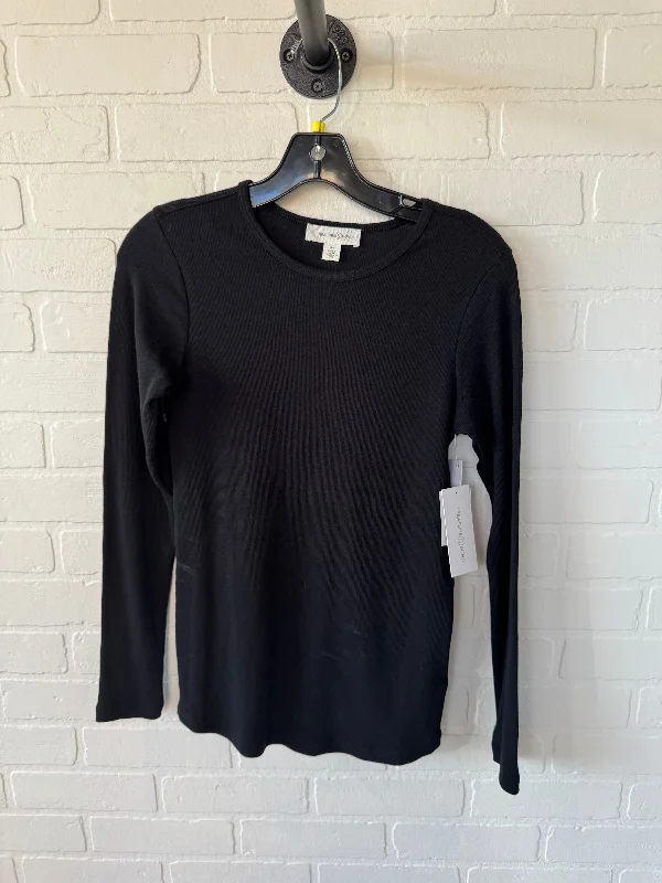 Top Long Sleeve Basic By Treasure And Bond In Black, Size: Xs