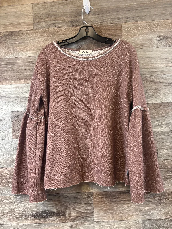 Top Long Sleeve By Clothes Mentor In Brown, Size: M