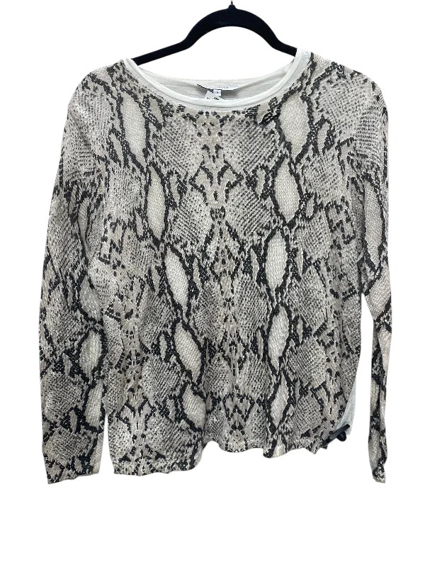 Top Long Sleeve By Olivaceous In Snakeskin Print, Size: S