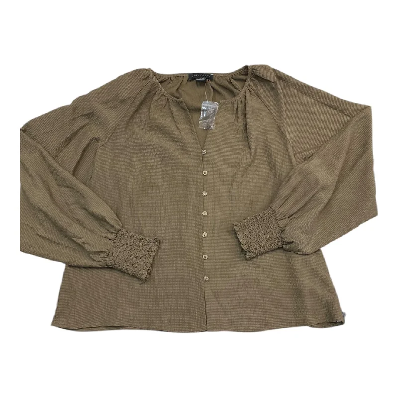 Top Long Sleeve By Sanctuary In Brown, Size: L