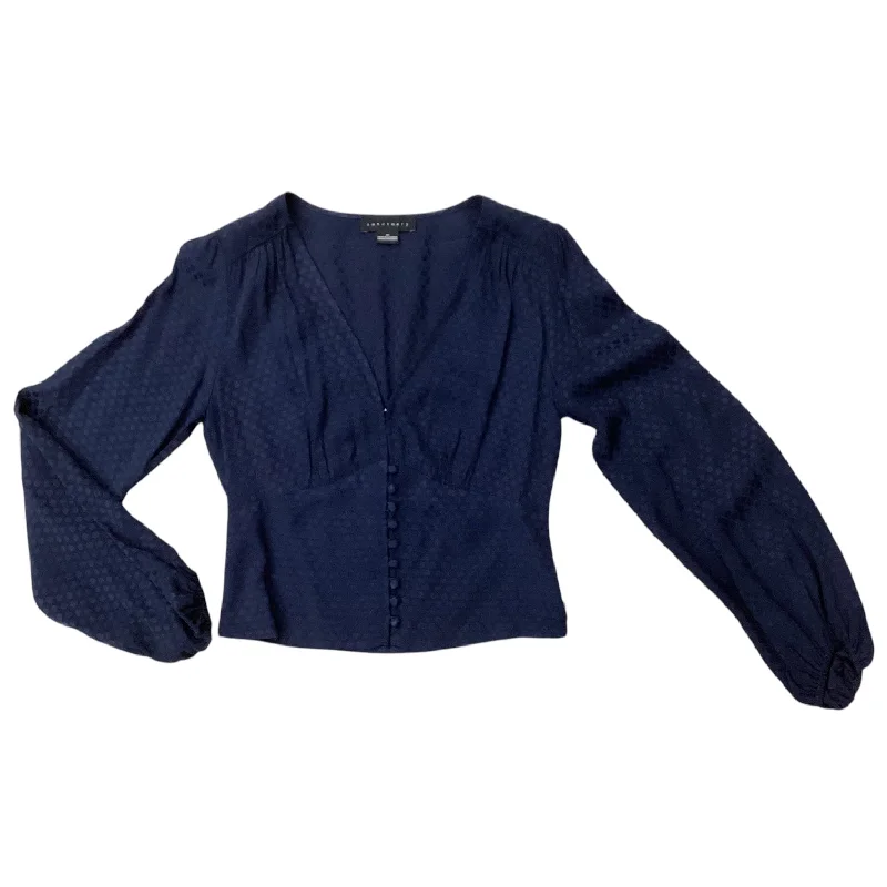 Top Long Sleeve Designer By Sanctuary In Navy, Size: Xs