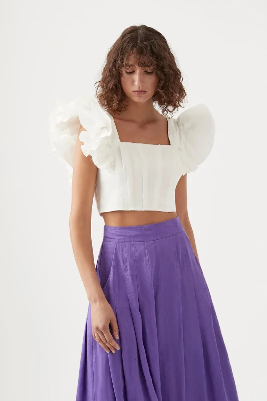 Vanades Frill Crop Top