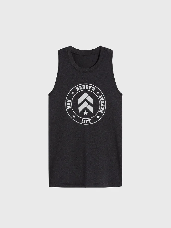 BARRY'S BLACK RACERBACK TANK