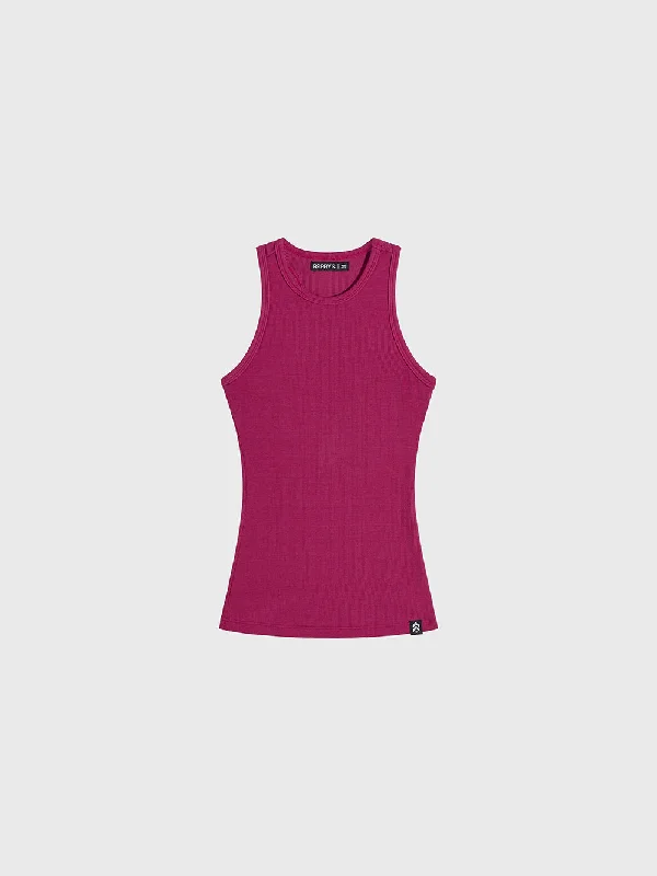 BARRY'S MAGENTA RIB TANK