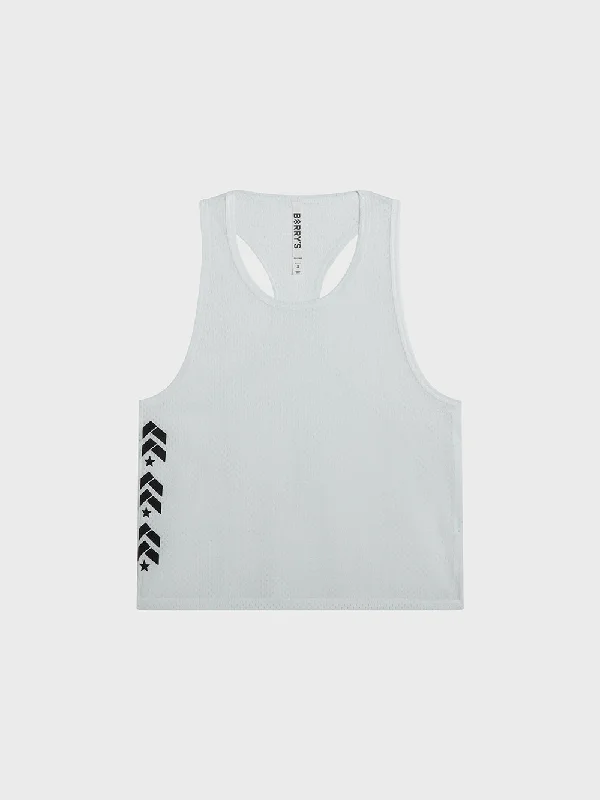 BARRY'S WHITE MESH RACERBACK TANK